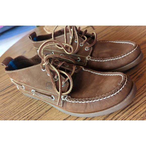 Men's Sperry Authentic Original Chukka Boot Size 10 M Brown Leather Ankle Boot